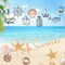 36 Pcs Summer Tree Ornaments, Ocean Beach Wooden Ornaments Nautical Rudder Hanging Decorations Summer Decor for Small Tree Home Party Birthday Holiday Supplies (Seagull)